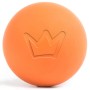 Orangefarbener Rudelkönig Hundeball aus Naturkautschuk, 6,5 cm Durchmesser.