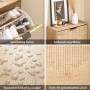 SoBuy Schuhschrank: verstellbare Fächer, wasserfeste Holzoptik, geometrische Türdetails. Schmaler Schuhkipper für Diele.