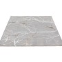 Grauer Floornovo Kurzflor Teppich (290x200 cm) mit abstraktem Blattmuster.