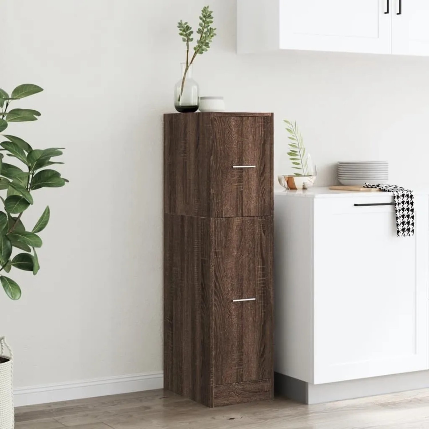 vidaXL Apothekerschrank Braun Eichen-Optik 30x41x118 cm Holzwerkstoff 855166_4