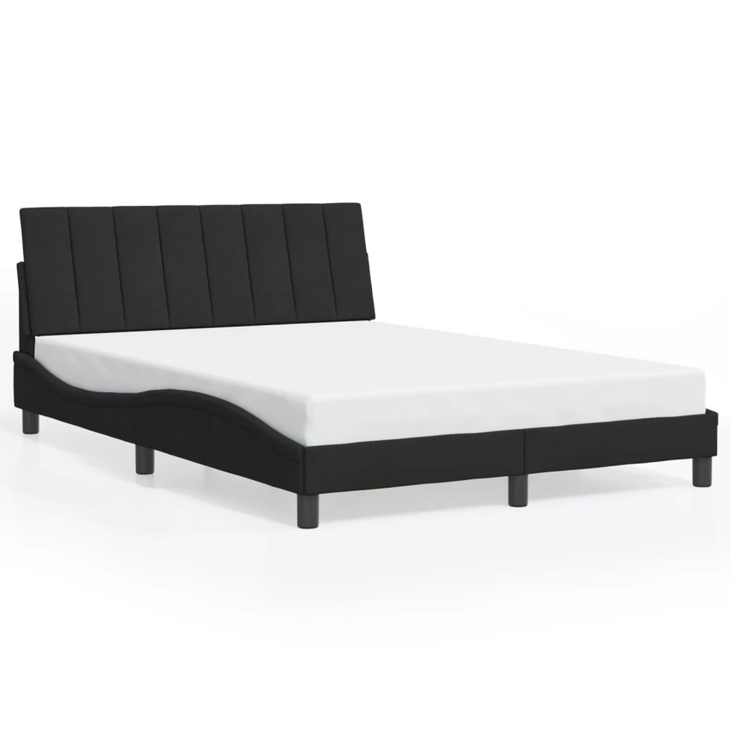 vidaXL Bettgestell ohne Matratze Hanko Schwarz 140x200 cm Samt 3207851 günstig online kaufen