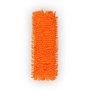 Bestlivings Bodenwischer Ersatzbezug, Mikrovelour Chenille, orange. Für Bodenreinigung.