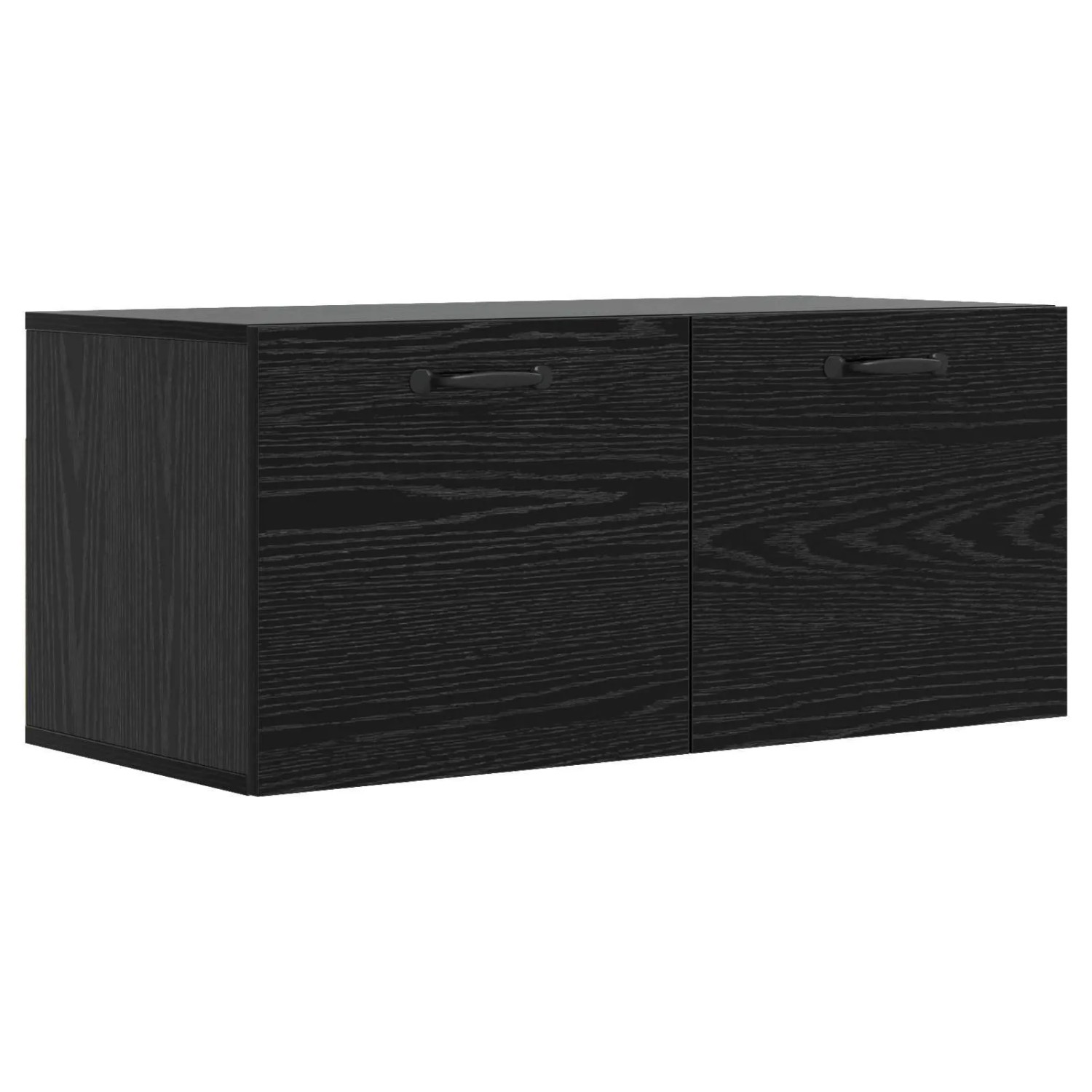 vidaXL Wandschrank Wandhalterung Schwarz Eichen-Optik Holzwerkstoff 8009819