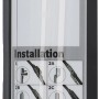 Bosch Aerotwin AP340U Scheibenwischer im schwarzen Blister, Montageanleitung sichtbar.