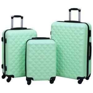 vidaXL Hartschalen-Trolley-Set 3 Stk Minzgrün ABS 92415