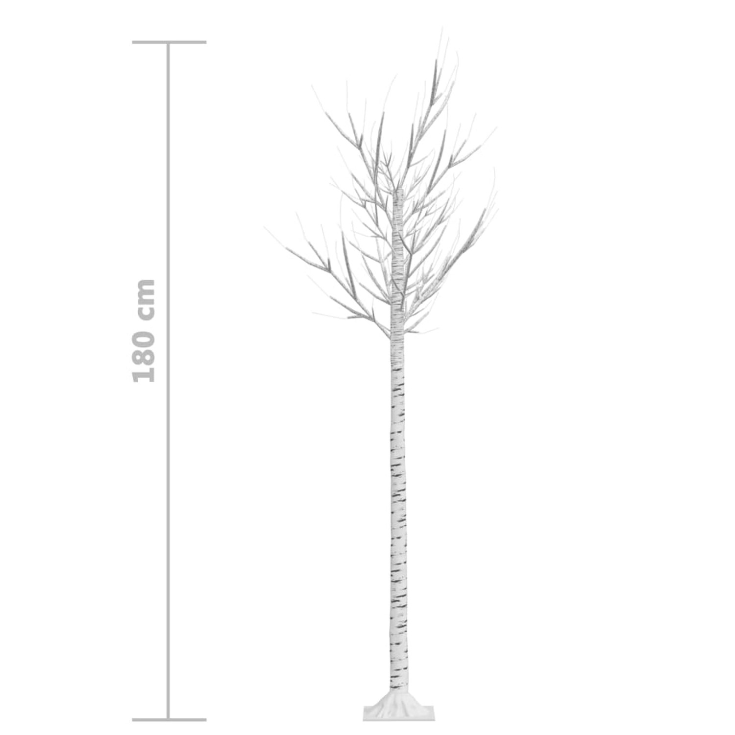 vidaXL Weihnachtsbaum 180 LEDS 1,8m Warmweiß Weide Indoor Outdoor_6
