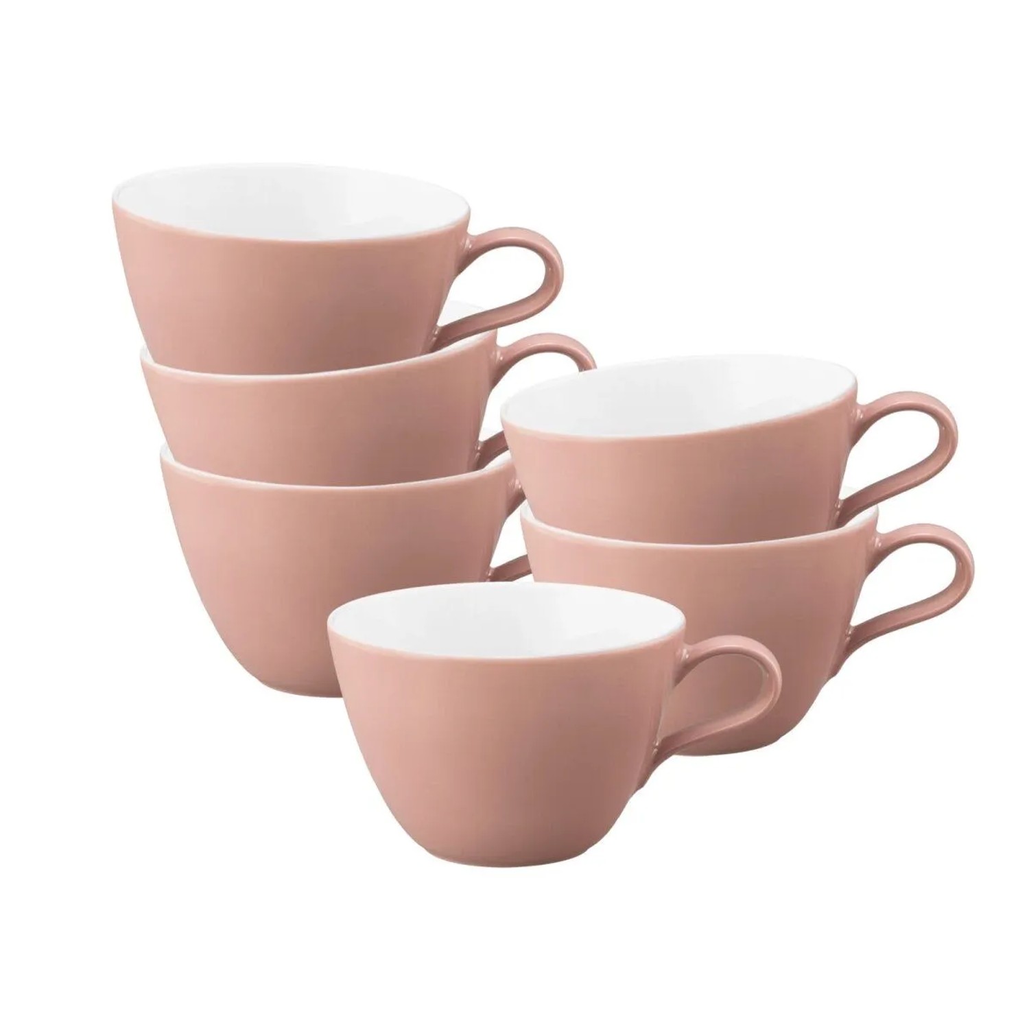 Seltmann Weiden Life Fashion Milchkaffeetasse 370 ml 6er Set Posh Rose