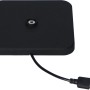 Ladestation für wiederaufladbare Tischlampe, schwarz, mit USB-Kabel.
