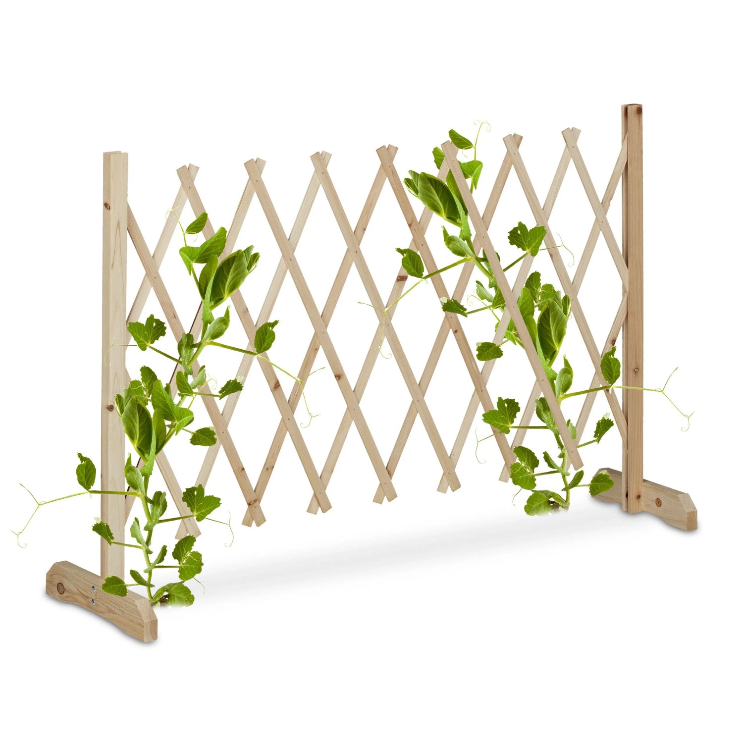 Relaxdays Rankgitter Holz Natur Freistehend Ausziehbar 73 cm x 28 cm 1 kg