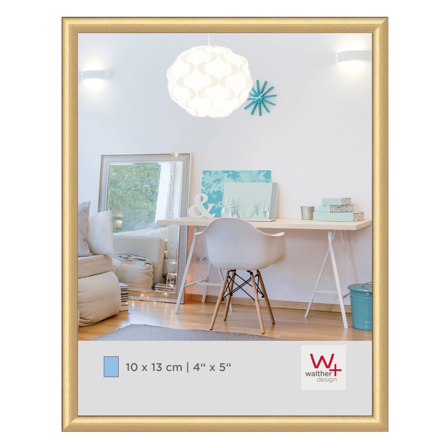 walther design New Lifestyle Kunststoff Bilderrahmen 10x13 cm Gold KV113G günstig online kaufen