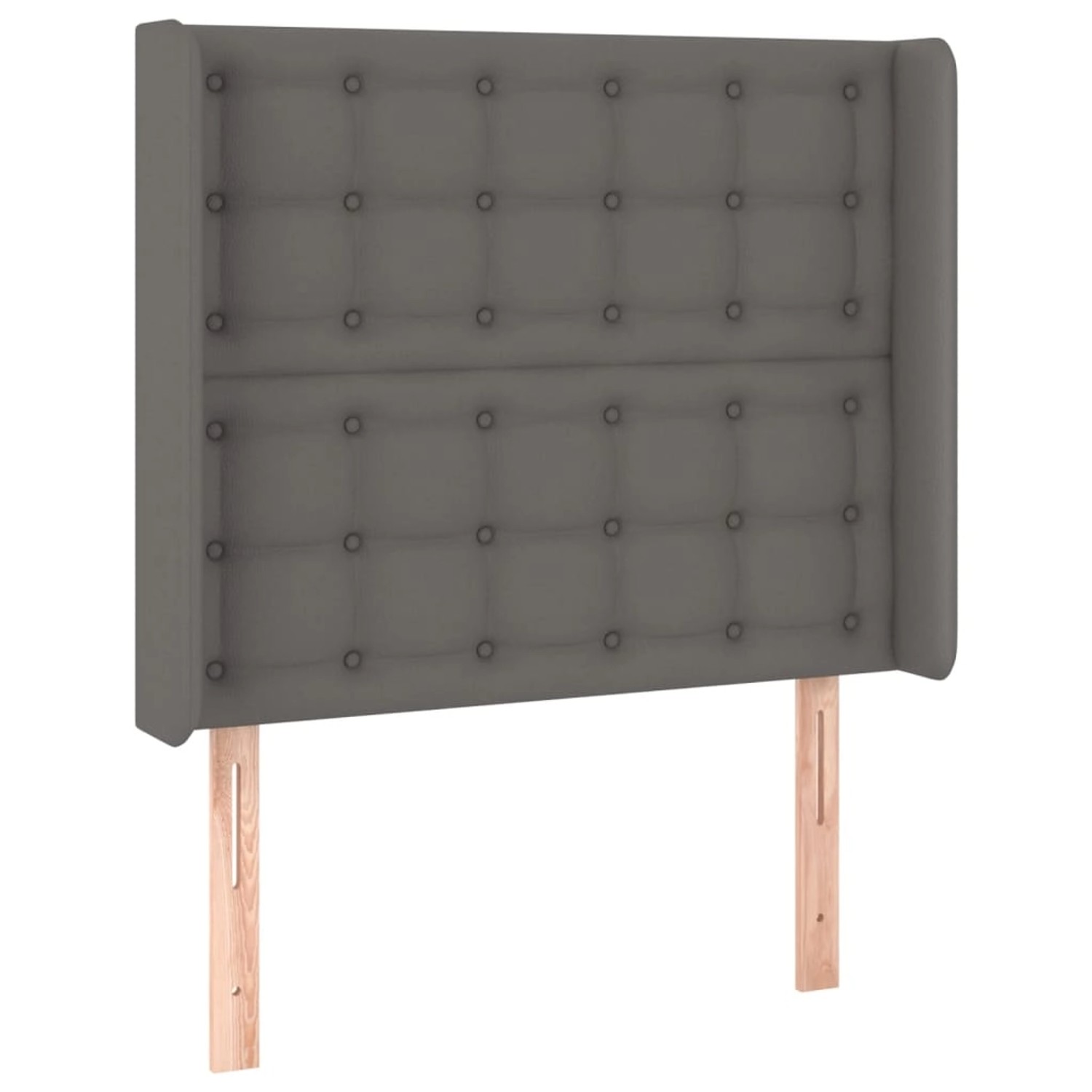 vidaXL LED Kopfteil Grau 83x16x118/128 cm Kunstleder 3124124