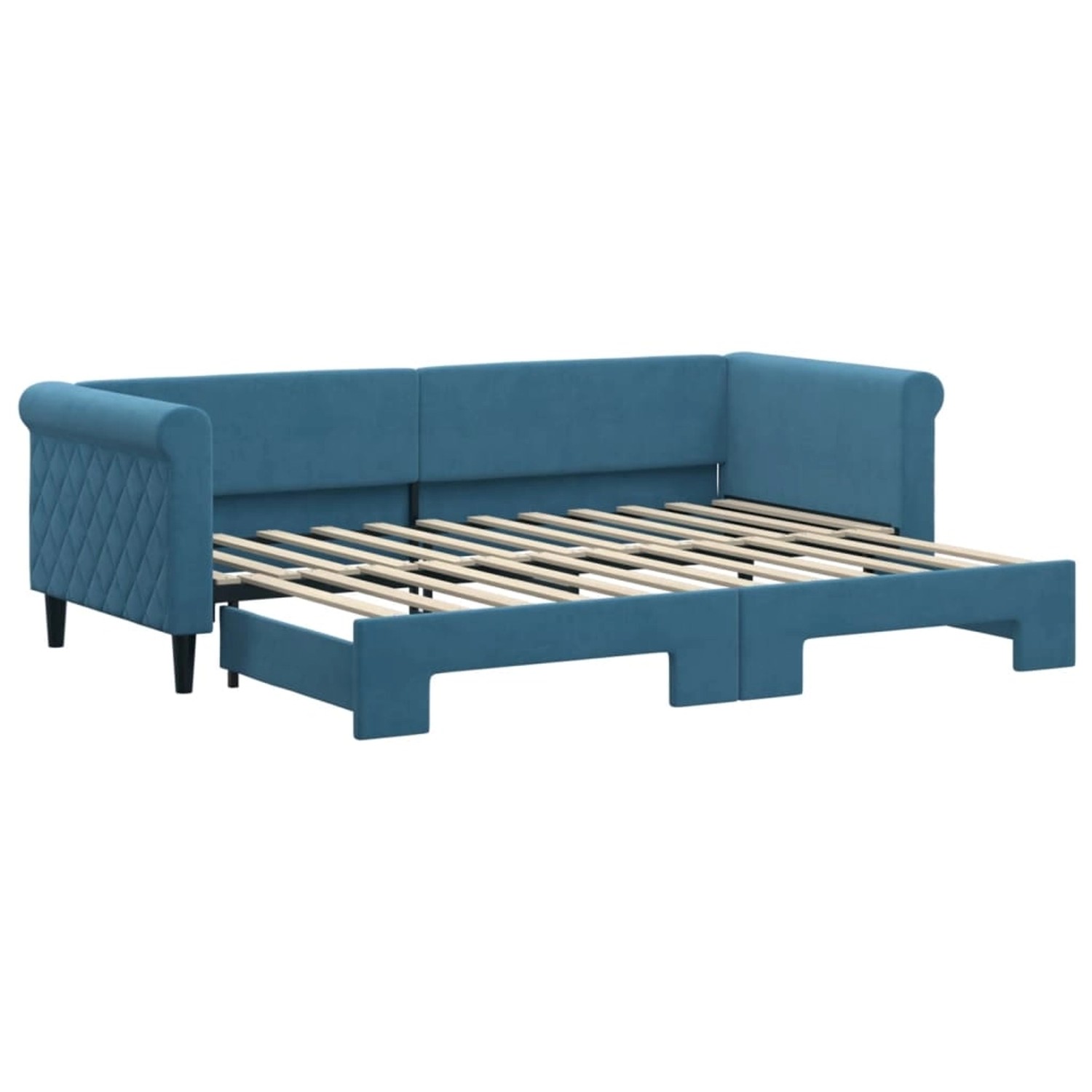 Thumbnail - vidaXL Tagesbett Ausziehbar Blau 80x200 cm Samt1882042