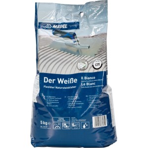 Mapei Natursteinmörtel C2TE 5 kg Sack, geeignet für Natursteinfliesen.