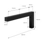 ML-Design Wandkonsole 2er Set, L-Form, 300x150mm, schwarz, für Waschtisch & Badaccessoires.