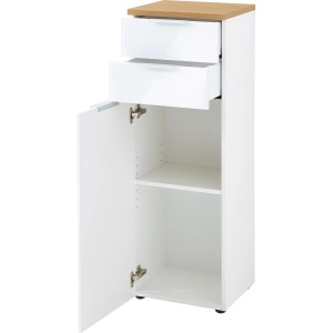 Germania Bad-Einbauschrank GW-Pescara, weiß/Eiche, mit Tür und Schubladen