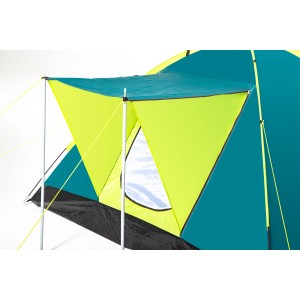 Bestway Cool Ground 3 Zelt für 3 Personen, blau-gelb mit Vordach. Ideal für Camping.
