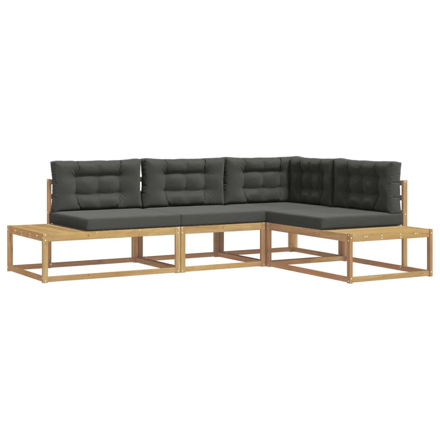 vidaXL Outdoor-Sofagarnitur Weiß 277,5 x 198,5 x 73 cm Polyester 3387001