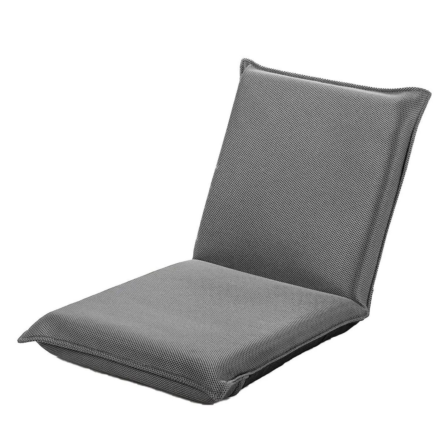 Costway Bodenstuhl 6-Stufig Rückenlehne Gepolstert Grau günstig online kaufen