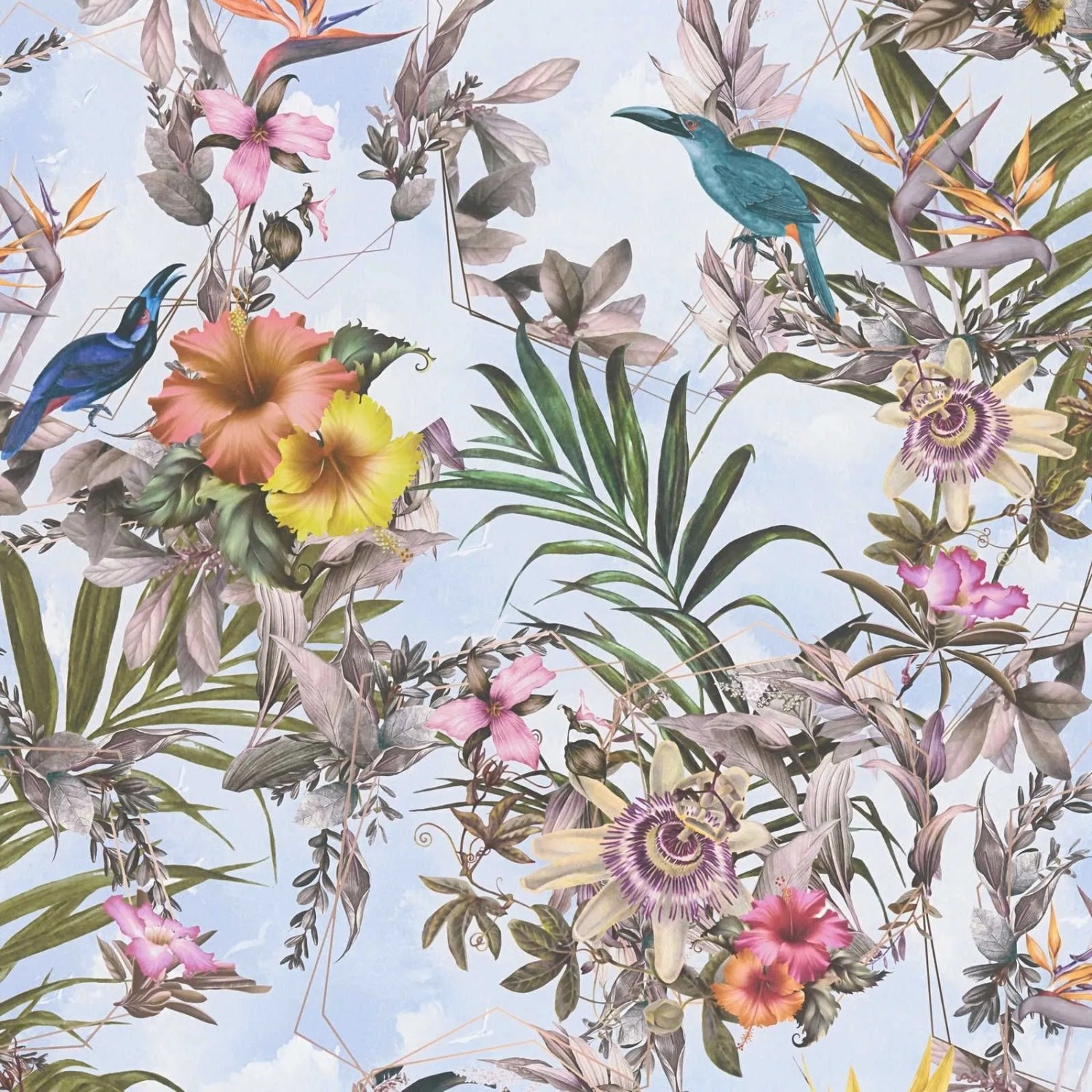Tadessi Tapete Floral M1-No.790 Vliestapete in Weiß
