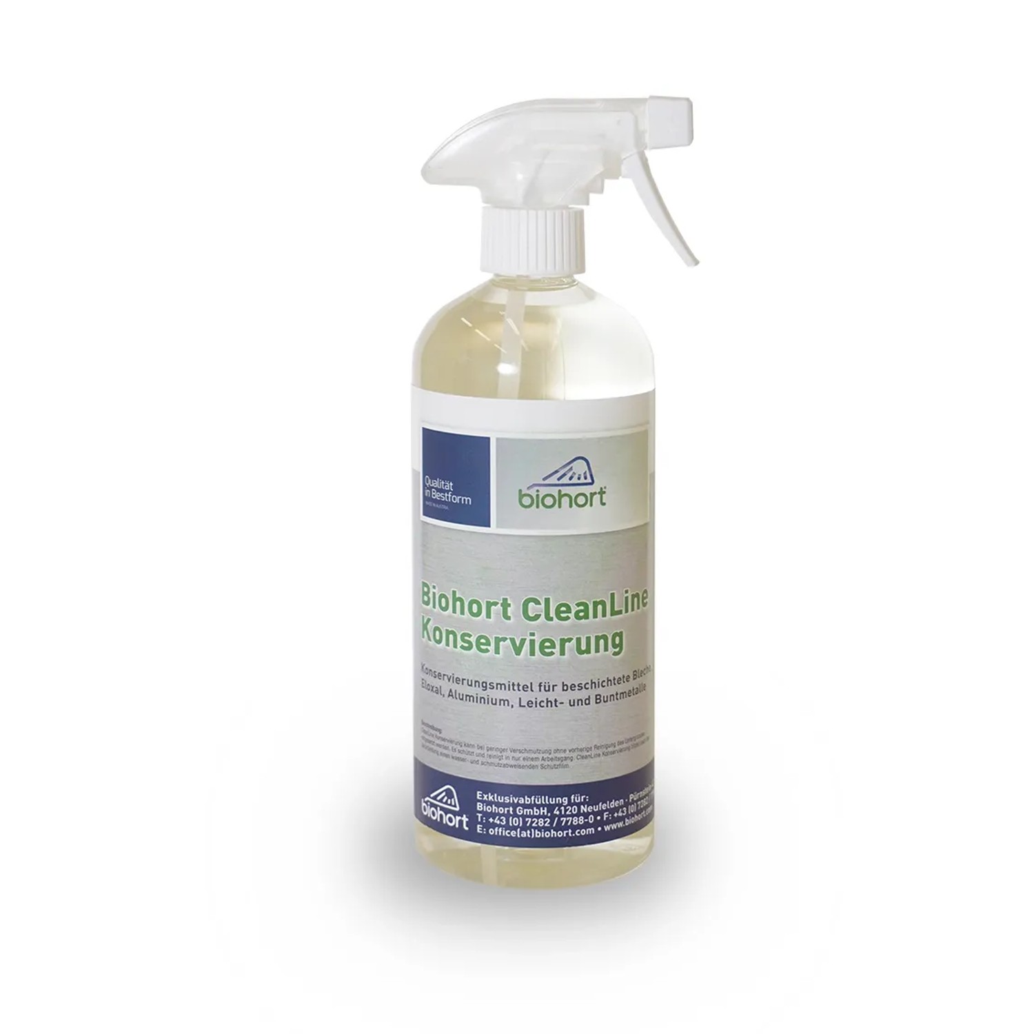 Biohort CleanLine Konservierung im Sparset, 1000ml Reiniger und 750ml Konservierung für langanhaltenden Schutz.