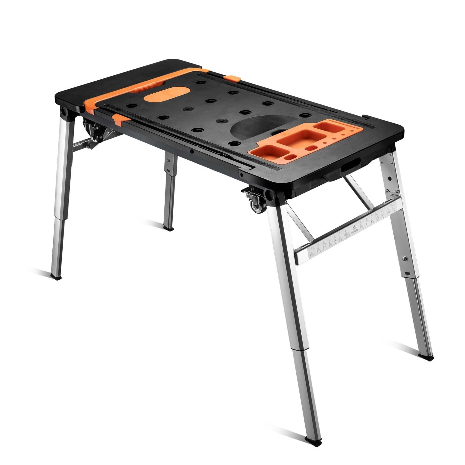 Wiltec 7In1 Werkbank 108,5X55X52Cm Sägebock 250Kg Rollbrett Sackkarre Werktisch