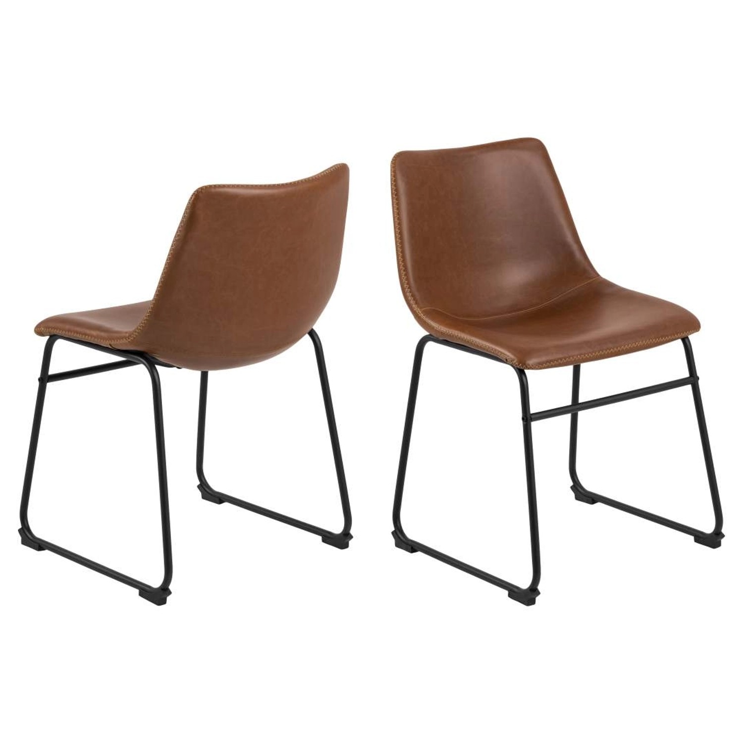 ebuy24 Oregon Esszimmerstuhl PU Kunstleder Braun günstig online kaufen