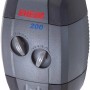 Eheim Air Pump 200: Graue Aquarium-Luftpumpe mit zwei Reglern zur Einstellung der Luftmenge.