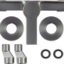 Duscharmatur Bisenzio Einhebel Gunmetal mit S-Anschluss und Montagematerial.