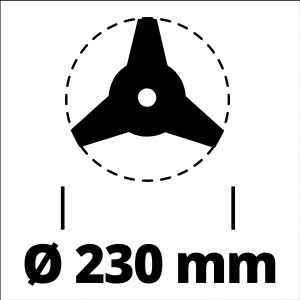 Einhell Grasmesser 230 mm für Sensen, Zubehör für Rasentrimmer.