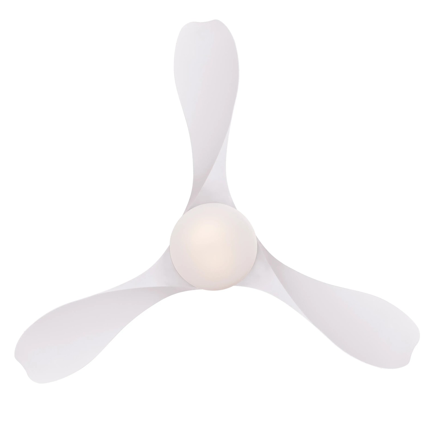 Weißer WESTINGHOUSE Deckenventilator Pierre 132 cm mit LED-Beleuchtung.