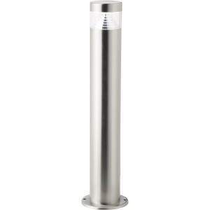Moderne LED-Pollerleuchte Avon in Edelstahloptik für den Außenbereich.