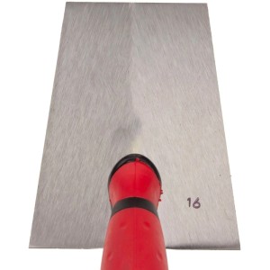 Stubai Maurerkelle mit geschmiedetem Stahlblatt 180x125 mm und ergonomischem rotem Griff.