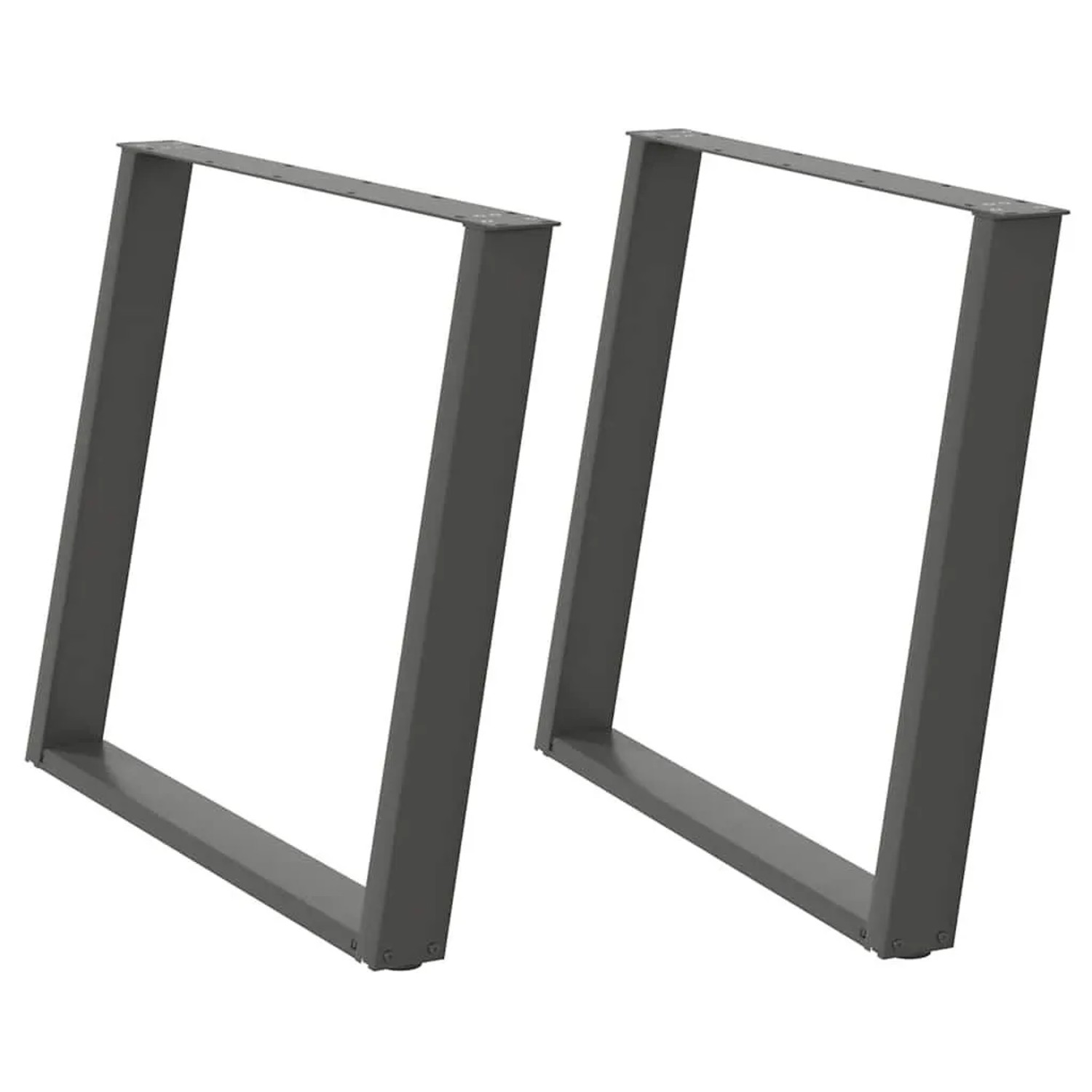 vidaXL Esstischbeine U-Form 2 Stk Anthrazit 90x72-73 cm Stahl 4012802