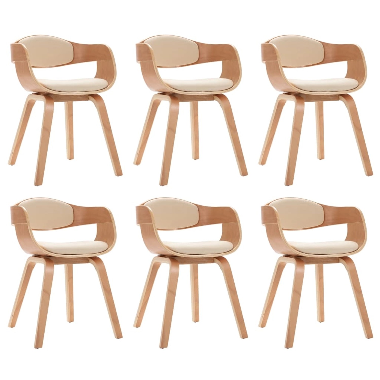 vidaXL Esszimmerstühle 6 Stk Bugholz und Kunstleder 3054817 günstig online kaufen