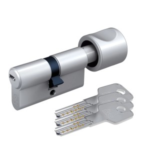 Basi Profilzylinder mit Knauf, 3 Schlüssel, gleichschließend, K35/60 mm, für erhöhte Sicherheit.