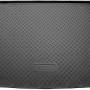 Schwarze Gummi Kofferraumwanne für BMW X3 (F25) 2010-2017, passgenau mit Rand.