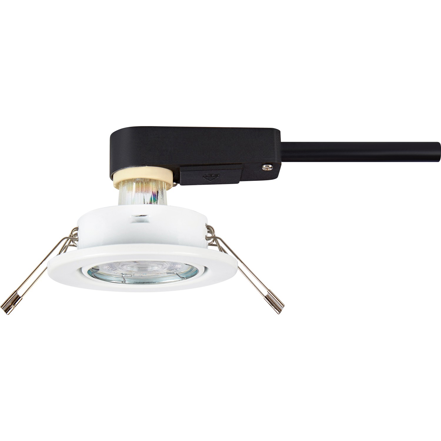 3er-Set LED-Einbauleuchte 86R, Metall weiß, für Deckenmontage. Einbaustrahler mit warmweißem Licht.