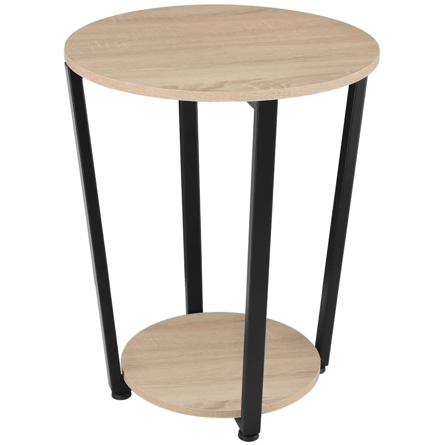 Tectake Beistelltisch Swindon Industrial Style Holz und Stahl  50 x 50 x 62 50 cm Industrial Holz Hell  Eiche Sonoma