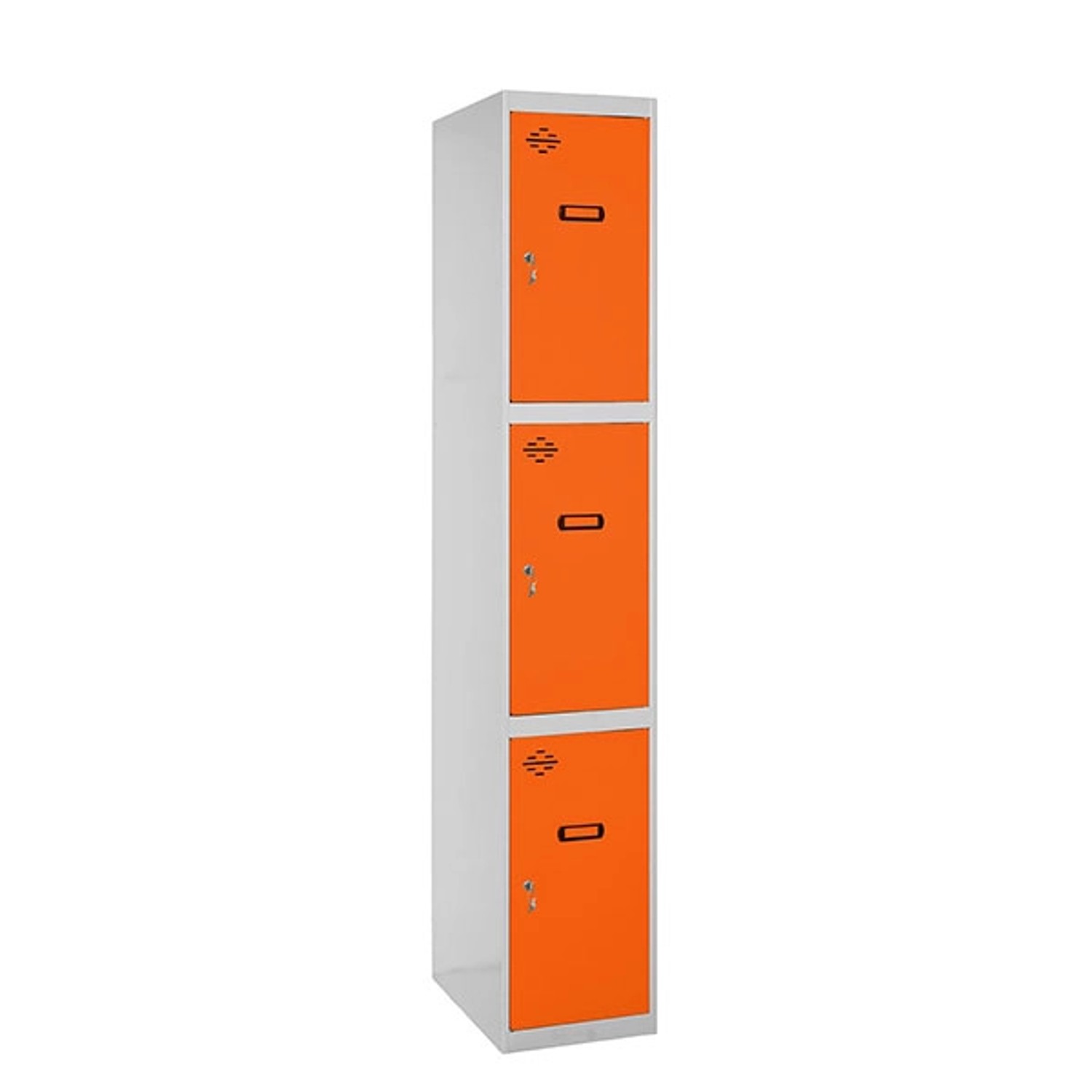 PROREGAL Spind AMEGO HxBxT 180 x 30 x 50 cm 3 Abteile Grundmodul Grau-Orang günstig online kaufen