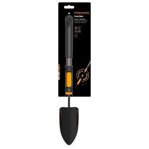 Fiskars Blumenkelle mit Handgriff, OneClick System, orange-schwarz, Größe S.