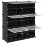 vidaXL Regalsystem mit 6 Würfeln und Türen Schwarz PP 4019576_5