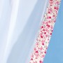 Detailansicht: Arsvita Gardinenset mit Blumenmuster, Stangendurchzug für die Küche. Dekorativer Fenstervorhang.