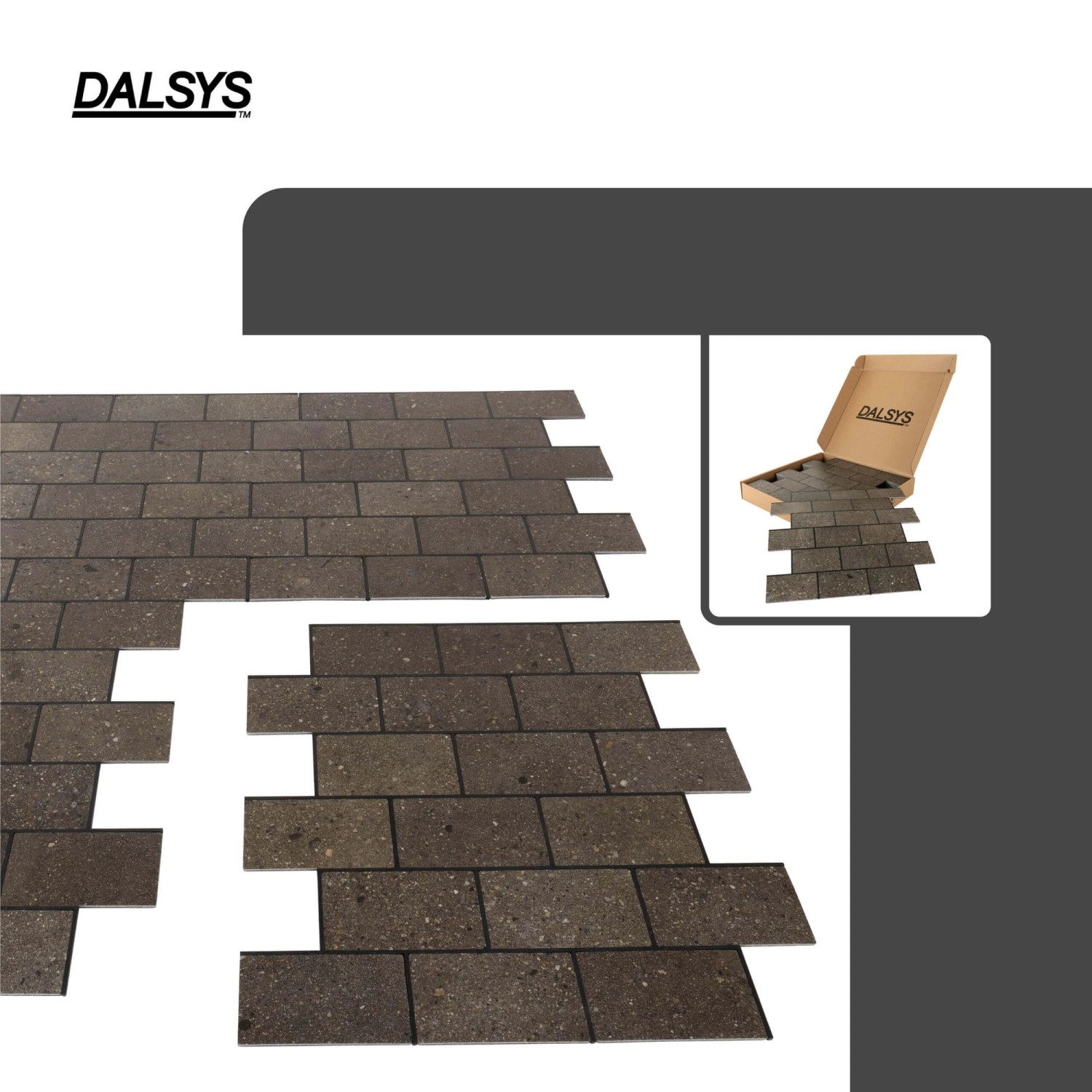 Dalsys Selbstklebende Fliesen 0,87m² 11 Stück Steinoptik Natur Dunkelbraun_3