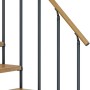 Dolle Mittelholmtreppe Cork, Eiche/Anthrazit, mit Holzhandlauf und Metallgeländer.
