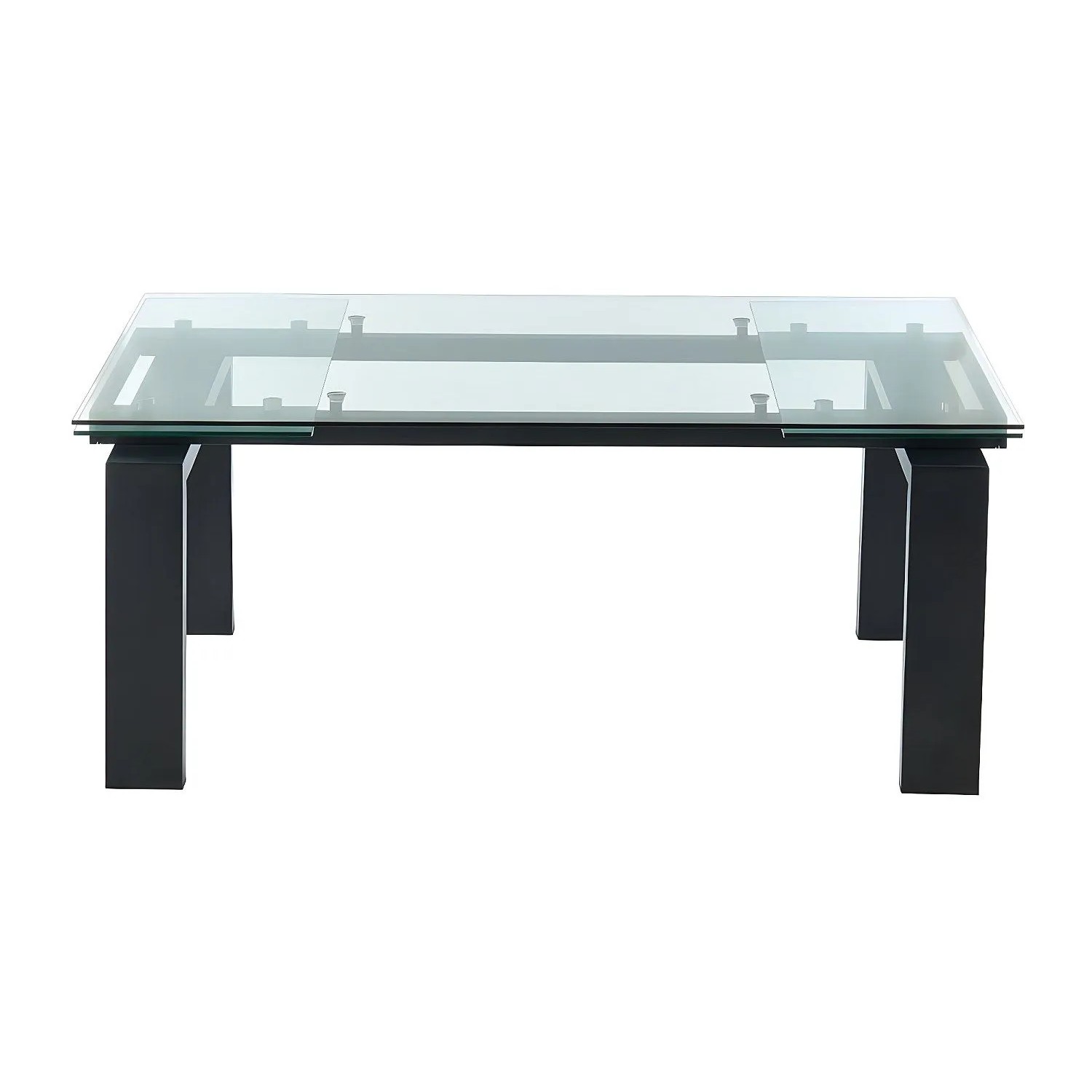 Vente-unique Esstisch Lubana Transparent  Schwarz 180 cm  270 cm
