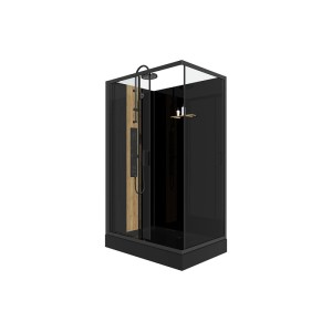 Vente-unique Duschkabine Vituna Schwarz 120 cm