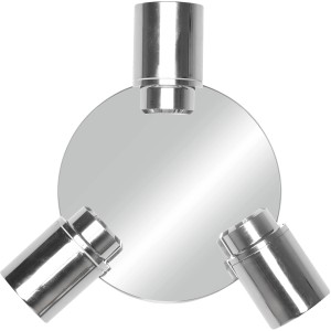 Trio Strahler Angelo, chromfarbene Deckenleuchte mit drei Strahlern, geeignet für GU10 Leuchtmittel.