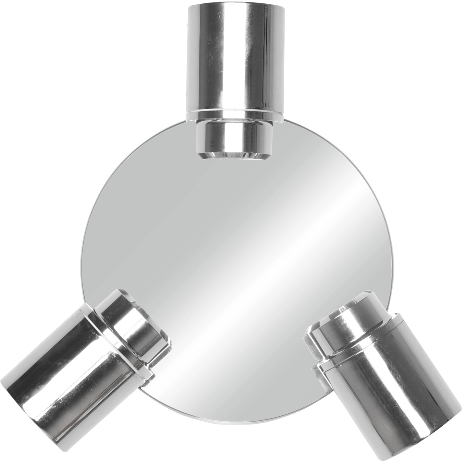 Trio Strahler Angelo, chromfarbene Deckenleuchte mit drei Strahlern, geeignet für GU10 Leuchtmittel.