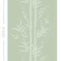 Olivgrüne Vliestapete mit Bambusmuster, 53 cm breit, von Origin Wallcoverings.