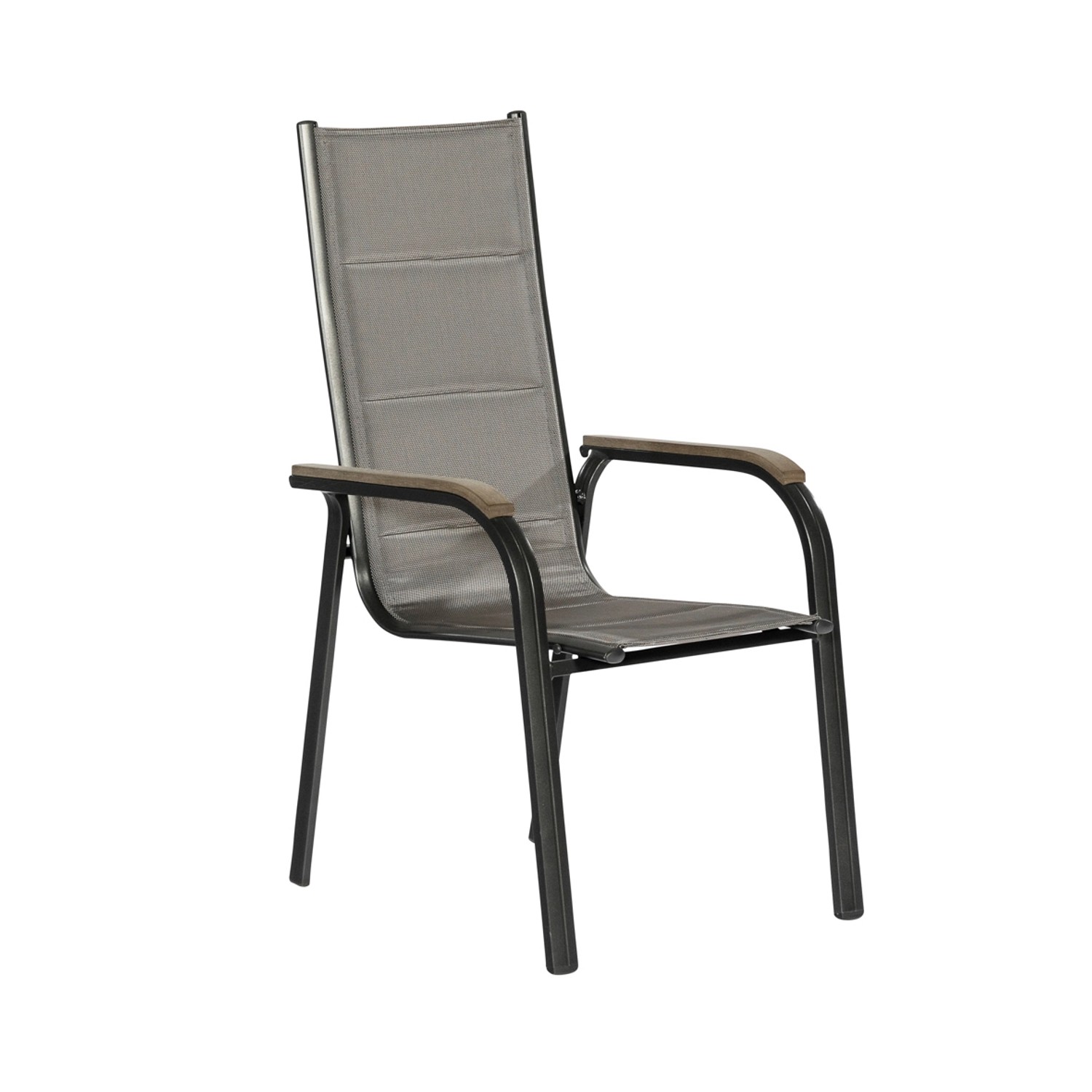 Merxx Trivero Stapelsessel 2er-Set  Diamantbraun Aluminium günstig online kaufen